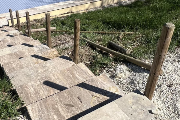 Traphekwerk voor buitentrap