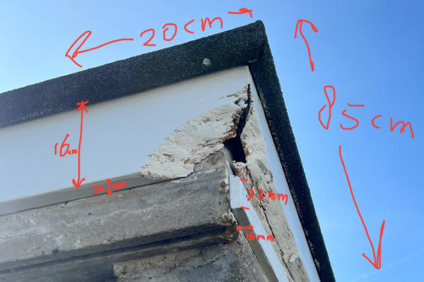 Boeiboord vervangen aan dakrand